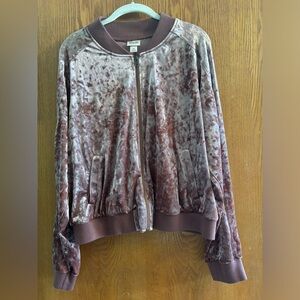 Mauve Crushed Velvet Jacket-Mossimo Supply Co.